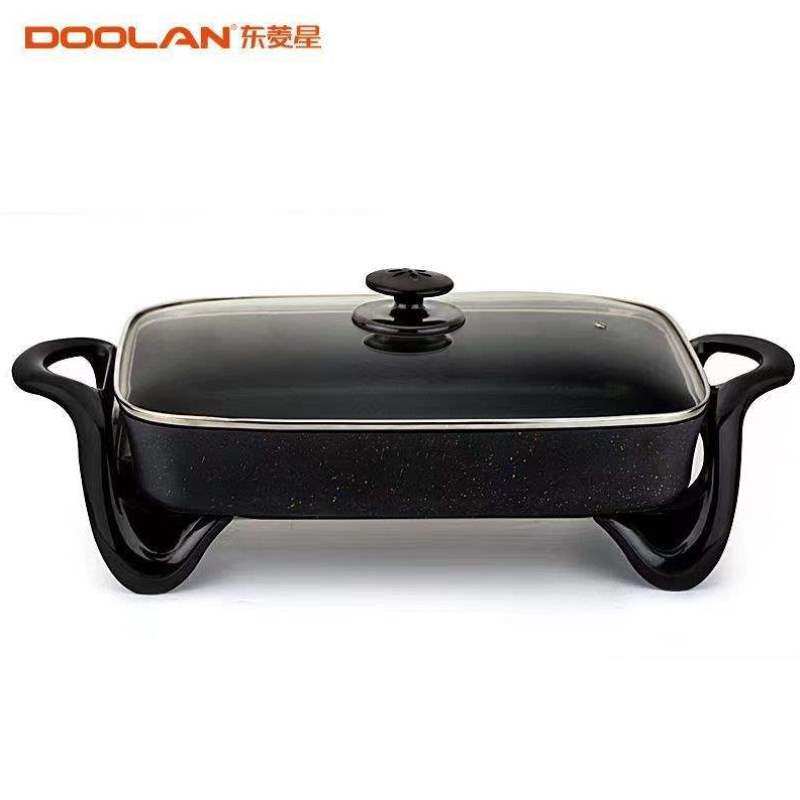 厂家厂家烤鱼专用锅麦饭石多功能电热锅无烟不粘家用电烤锅电火锅