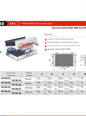 简易细孔正弦磁站5430系列Sp47S/Sp66S/Sp510S/Sp612S