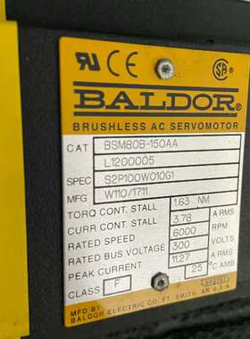 BALDOR保德伺服电机BSM80B-150AA没使用过的现