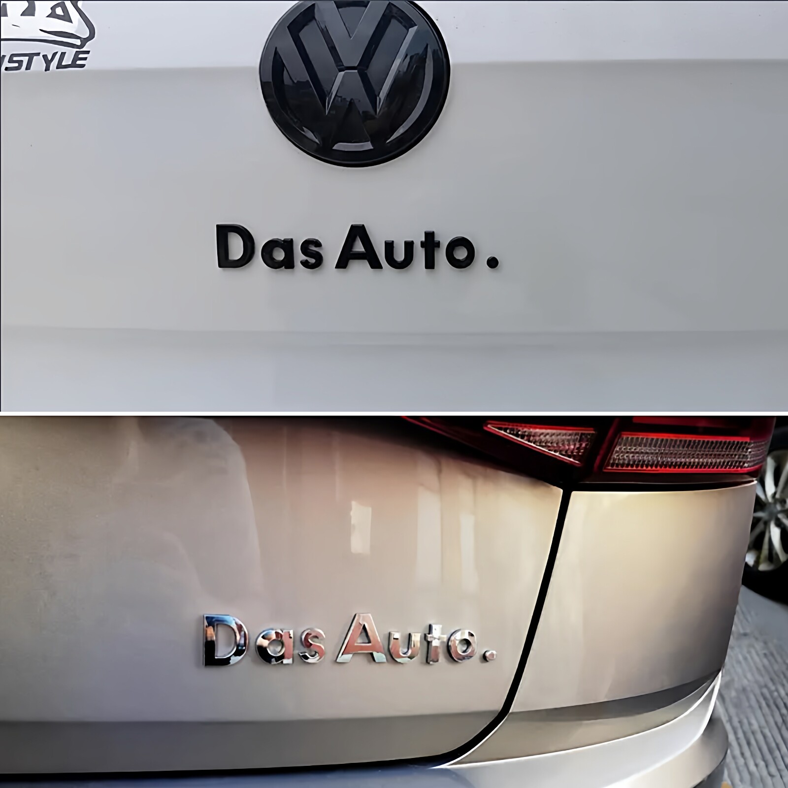 大众车标贴dasauto.车标高尔夫CC迈腾凌渡途观POLO捷达尾字母贴