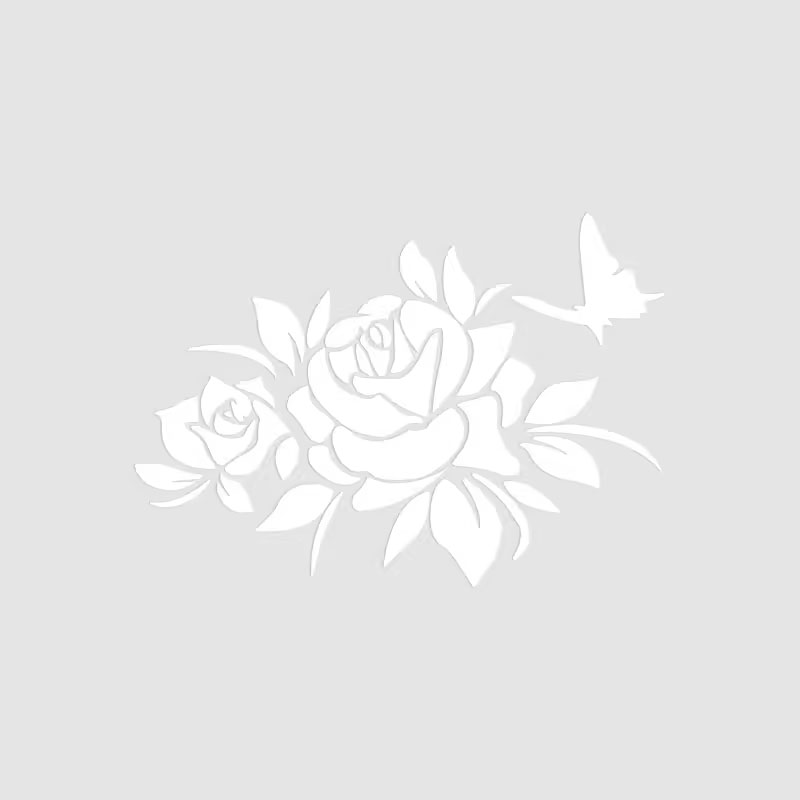 花朵汽车贴纸遮挡刮痕个