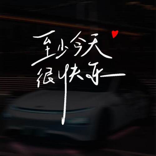 至少今天很快乐汽车贴纸0