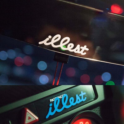illest车贴随意贴后视镜