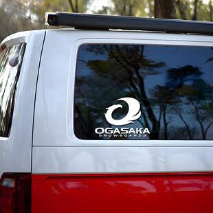 OGASAKA滑雪板个性创意汽车电动摩托车车窗贴三角窗车身装饰贴纸