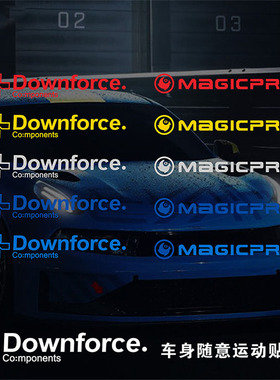 适用于领克03车贴01/02/05/06车身个性装饰侧裙改装Downforce贴纸