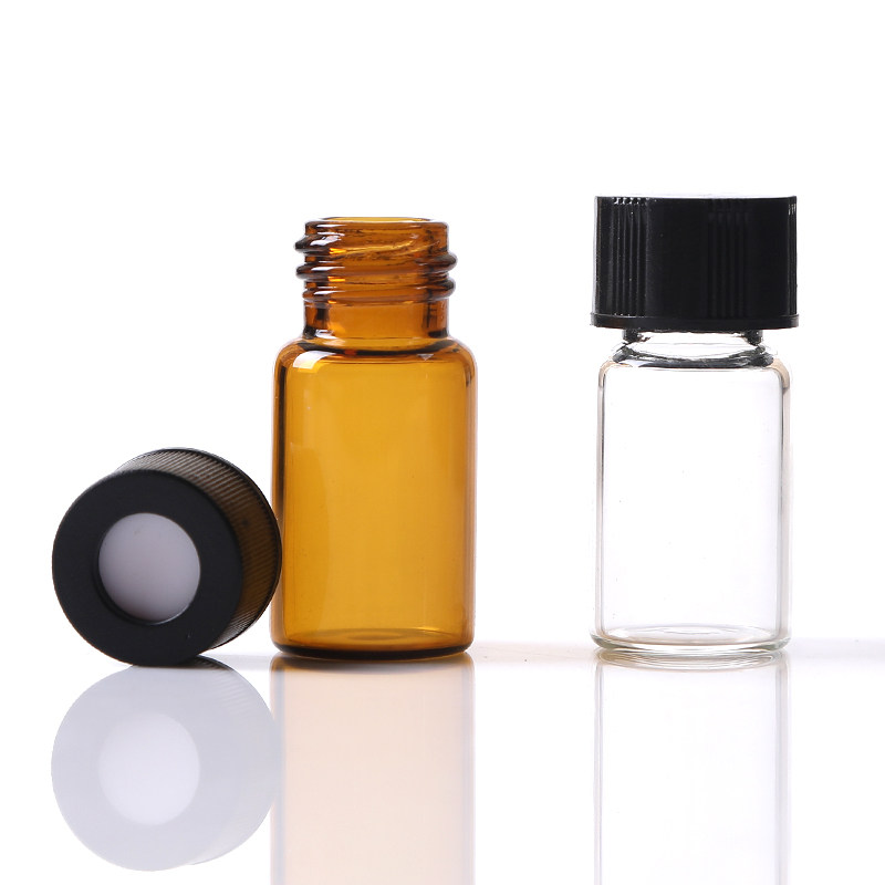杰岛 实验室透明棕色3ml进样瓶螺口玻璃化学试剂样品瓶子液相瓶顶空瓶