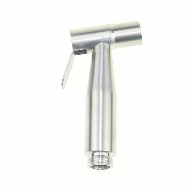 新款直销SUS304不锈钢拉丝喷头伸缩电话线软管增压马桶冲洗喷枪套