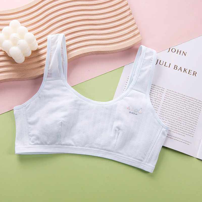 新款直销女童小背心发育期夏薄款透气纯棉小学生青春期内衣防走光