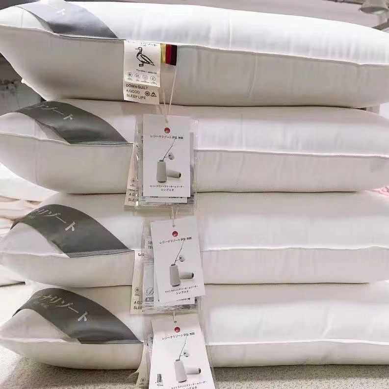 新款直销源头工厂羽丝绒枕外贸枕芯羽绒棉枕头全棉酒店羽绒枕礼品