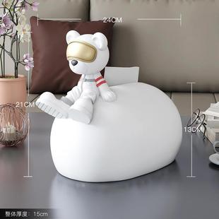 直销纸巾抽茶几餐桌装 新款 饰品宇航员纸巾盒摆件实用客厅卧室家用