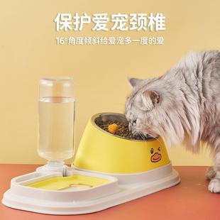 新款直销工厂新款宠物食具猫碗护颈斜口不锈钢狗碗狗食盆宠物慢食