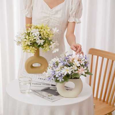 新款直销家居装饰七海5叉香雪兰INS风仿真花跨境婚庆假花MW667888