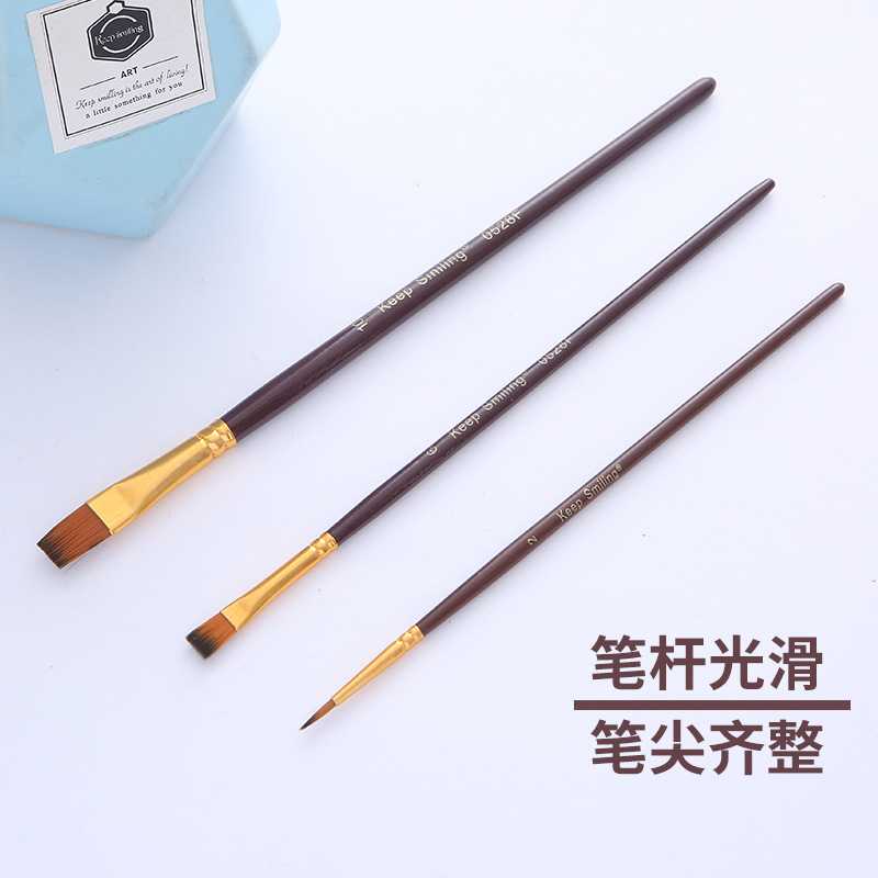 新款直销现货油画笔组合 3支水彩水粉丙烯笔水彩笔儿童可水洗画画