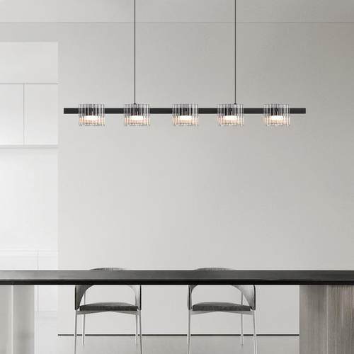 新款直销意式现代极简餐厅吊灯个性高级感轻奢简约吧台长条一字型