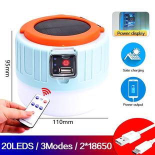 新款直销多功能太阳能充电遥控应急灯球泡灯露营灯帐篷灯夜市灯移