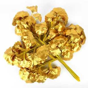 新款直销仿真榕树叶 假树枝过胶 塑料假树枝绿色植物假树装饰工程