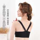新款 直销一片式 冰丝无痕无钢圈前排扣调整型聚拢收副乳美背运动内