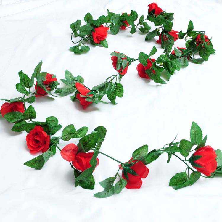 新款直销仿真玫瑰花条 吊顶缠绕假花家居装饰花婚庆花 仿真花藤条,家居饰品,仿真花/假花,淘宝优惠券,粉丝福利购,淘宝优惠卷