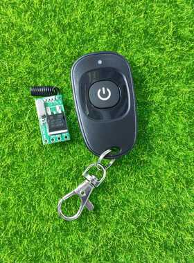 新款直销黑色鸭蛋单键遥控微型LED灯具12V24v36V电源电机电控锁开