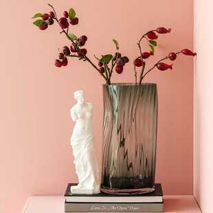 新款直销bixuan玻璃花瓶轻奢装饰家用餐桌茶几装饰品ins摆件创意