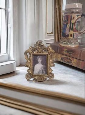 新款直销跨境 欧美复古树脂相框生产 经典雕花高颜值家居客厅摆台