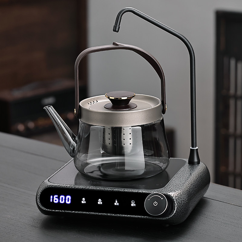 新款铝合金抽水自动上水电陶炉煮茶炉电热烧水玻璃蒸煮养生壶套装,餐饮具,煮茶炉,淘宝优惠券,粉丝福利购,淘宝优惠卷