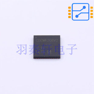 CDCM6208V2RGZR VQFN-48 2：8时钟发生器与分数除法器抖动消除器