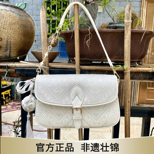 新品广西非遗壮锦包包法棍包单肩斜挎包包腋下包爆款时尚百搭07