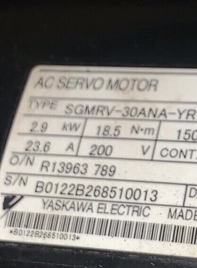 安川伺服电机，SGMRV—30ANA-YR12，2.9kw  二手拆机  议价