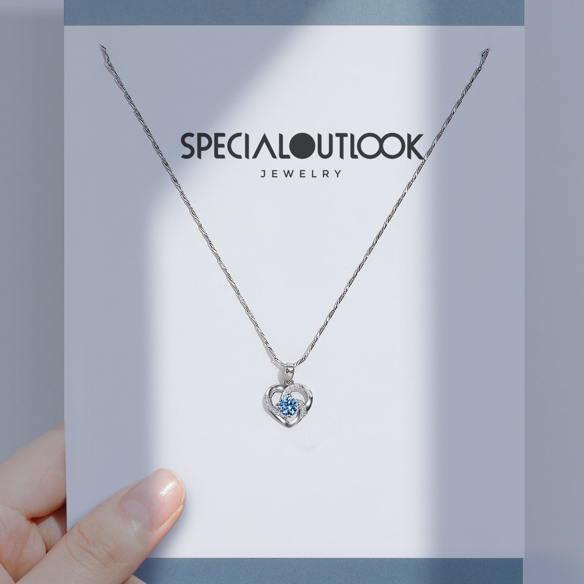 镶施华世洛奇锆项链女夏轻奢小众2021年新款纯银百搭锁骨链设计感