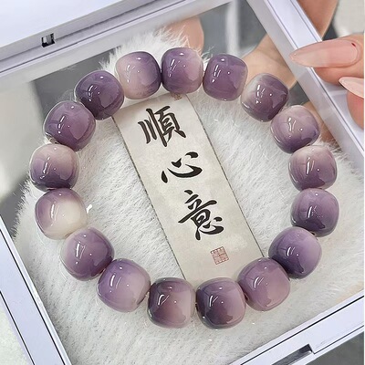 【爆款大促】明星同款古法寺庙菩提根手串栗子茶苹果珠手串