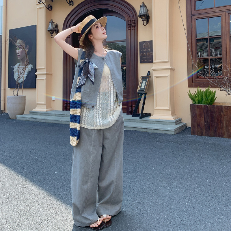 现货已出2026气质轻熟搭配牛仔背心四件套ZB237-2622-P235-K378，女装套装/套裙，浙宝237