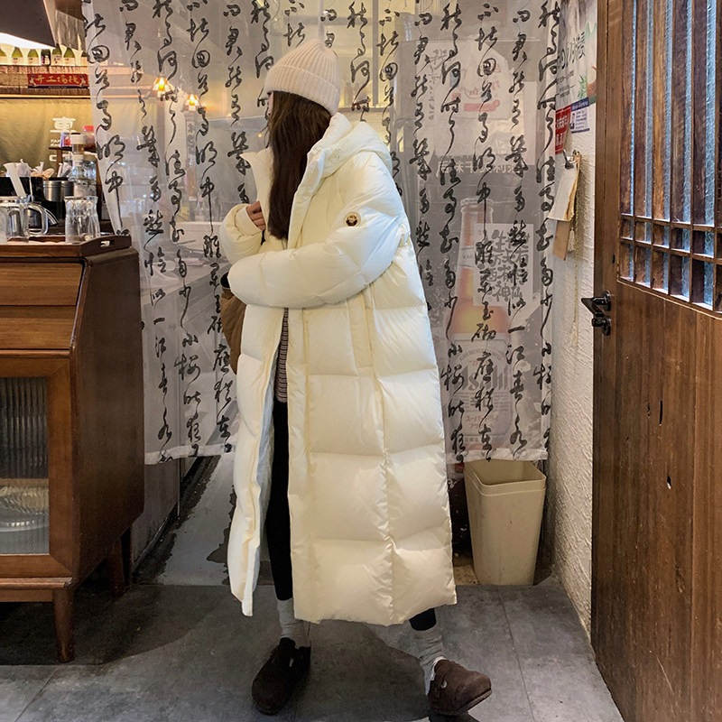 大货25冬学院白黑TIEBI暖鹅绒带帽长款羽绒ZB237-6682-P485-K729,女装羽绒服,浙宝237