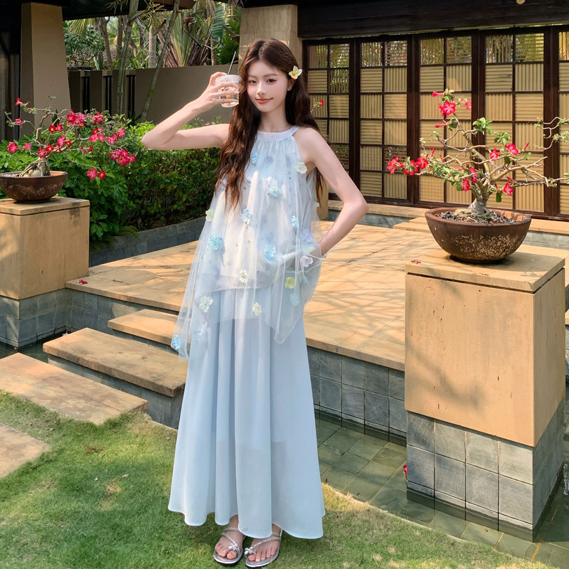 现货已出26韩系仙气儿立体花朵两件套裙RF2C518-2668-P160-K258,女装套装/套裙,浙宝237