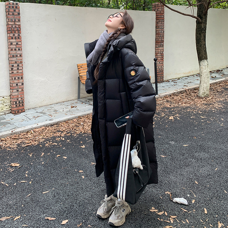 大货25冬学院白黑TIEBI暖鹅绒带帽长款羽绒ZB237-6682-P485-K729，女装羽绒服，浙宝237