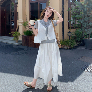夏现货26气质轻熟马甲裙子T四件套RF2C518-2670-P260-K398图片