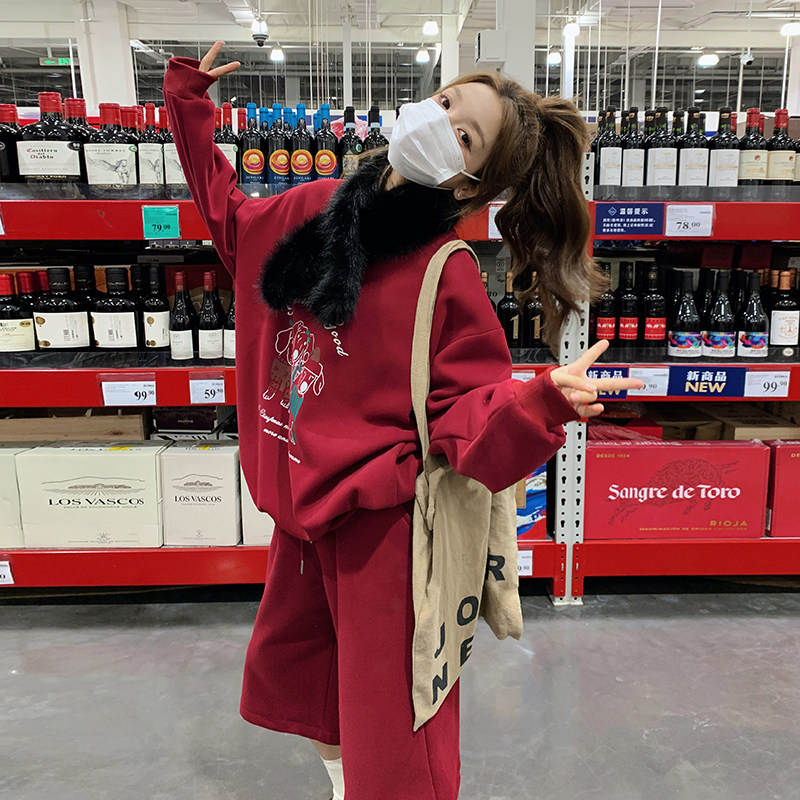 现货已出2025带毛毛围脖三件套装ZB237-6807-p185-k249,女装套装/套裙,浙宝237