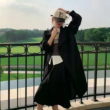 现货已出韩版2026秋季中长款风衣RF2C518-8553-P155-K218,女装风衣,浙宝237