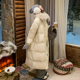 狐狸毛毛领现货25冬50鸭绒羽绒简约长款款ZB237-6693-p380-K569，女装羽绒服，浙宝237