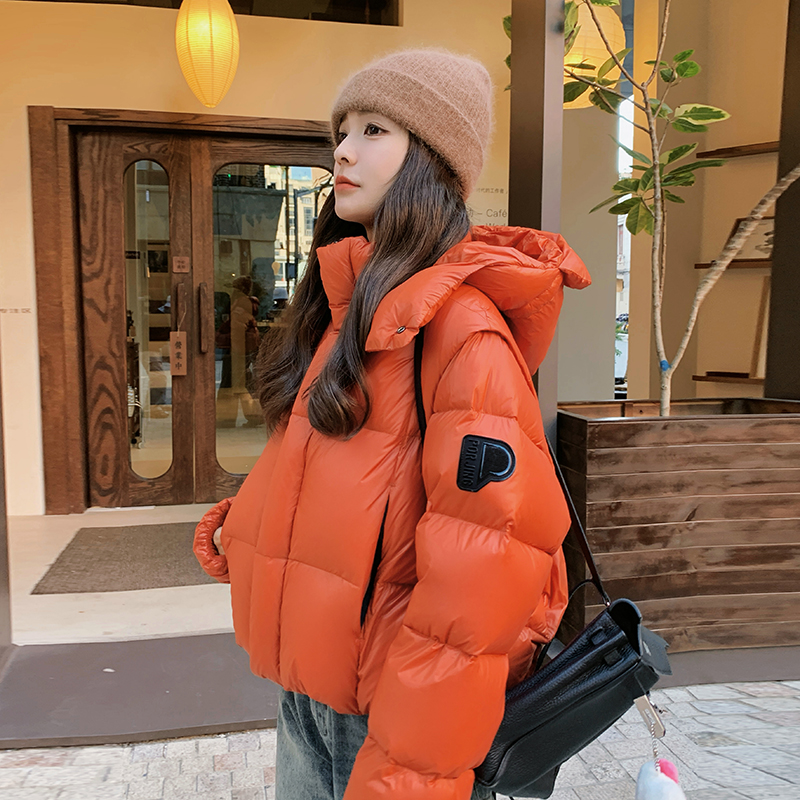 现货90白鸭绒2025冬季铂金款保暖带帽羽绒服ZB237-8876-P385K578，女装羽绒服，浙宝237