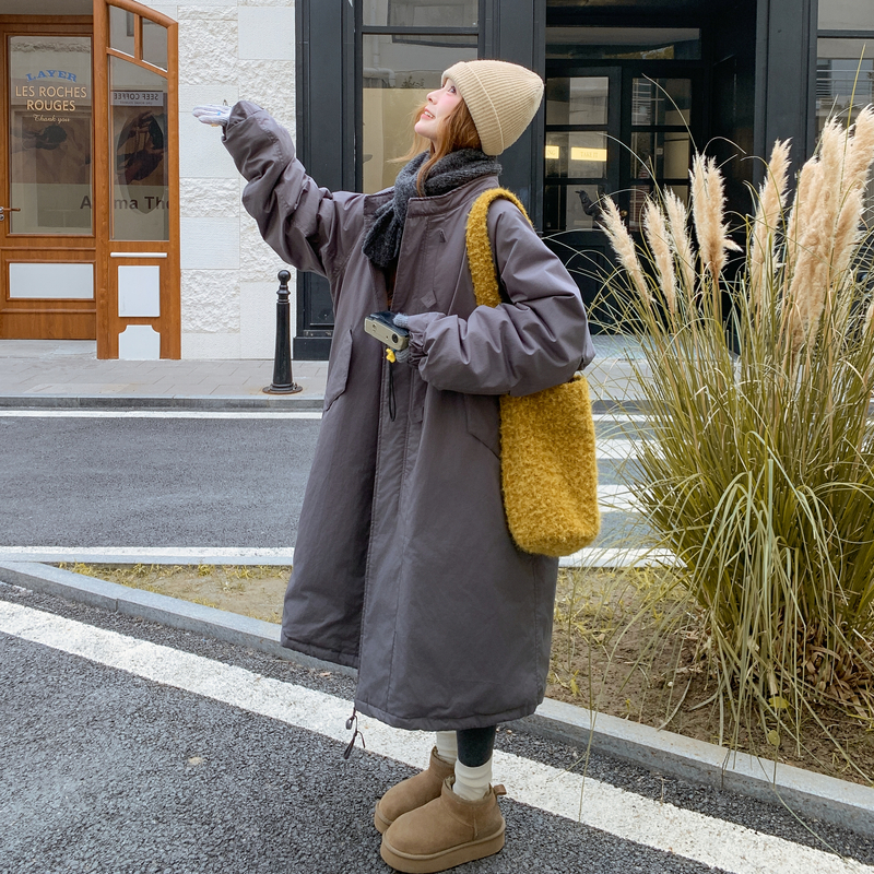 爆东大门带针织围巾保暖韩版25冬90鸭羽绒款ZB237-2839-P490-K738，女装羽绒服，浙宝237