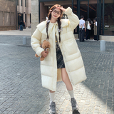 大翻领佩戴蝴蝶发夹现货25冬50鸭绒长羽绒ZB237-6668-P315-K478，女装羽绒服，浙宝237