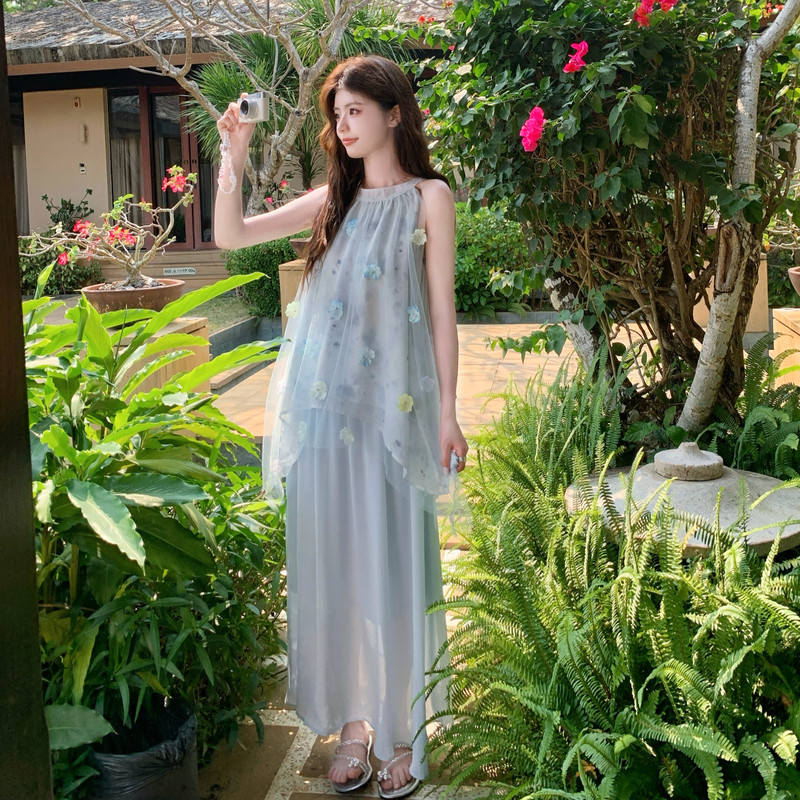 现货已出26韩系仙气儿立体花朵两件套裙RF2C518-2668-P160-K258，女装套装/套裙，浙宝237