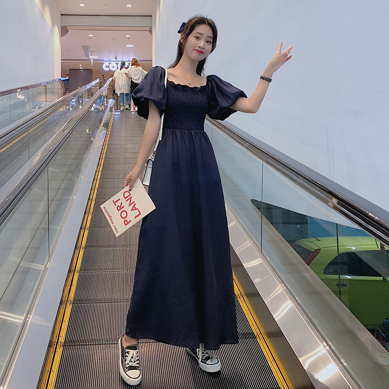 法式泡泡袖方领雪纺连体裤女夏2025新款高级感女装阔腿连身衣，女装套装/套裙，浙宝237