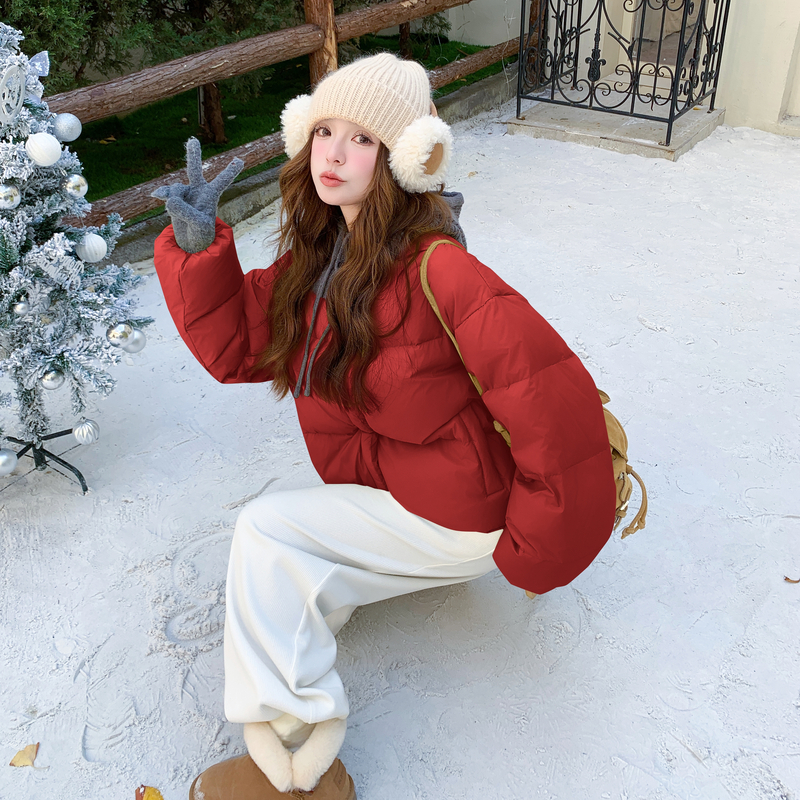 新款针织帽现货25冬50鸭绒羽绒短款ZB237-2851-P300-K455，女装羽绒服，浙宝237