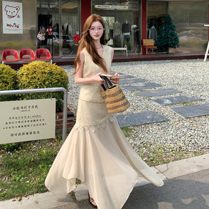 夏现货已出26气质轻熟拼蕾丝两件套RF2C518-2625-p165-k268图片