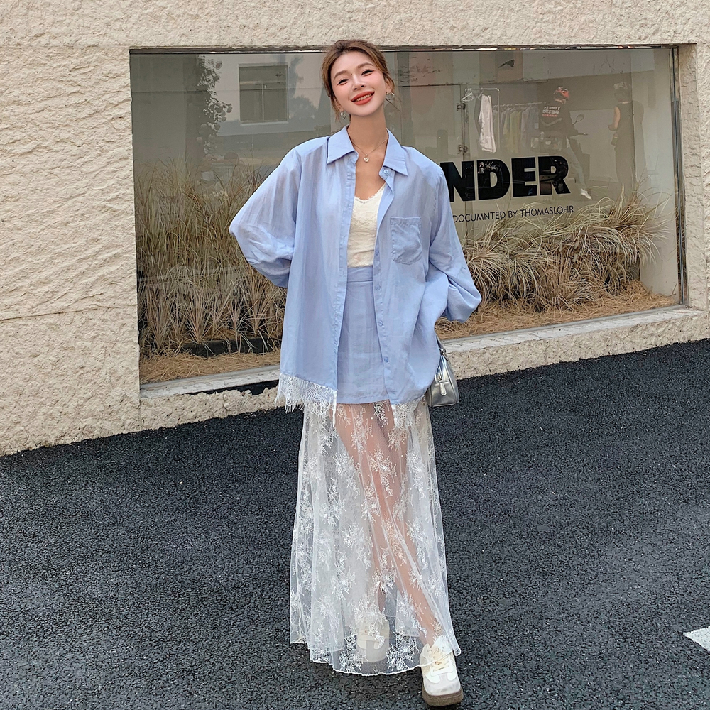 五天出2025韩系宽松防晒拼接气质套装ZB237-6869-p185-k258，女装套装/套裙，浙宝237