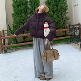 爆双肩拉链带帽撞色韩版25冬50鸭绒羽绒短款ZB237-2556-p245-k375，女装羽绒服，浙宝237