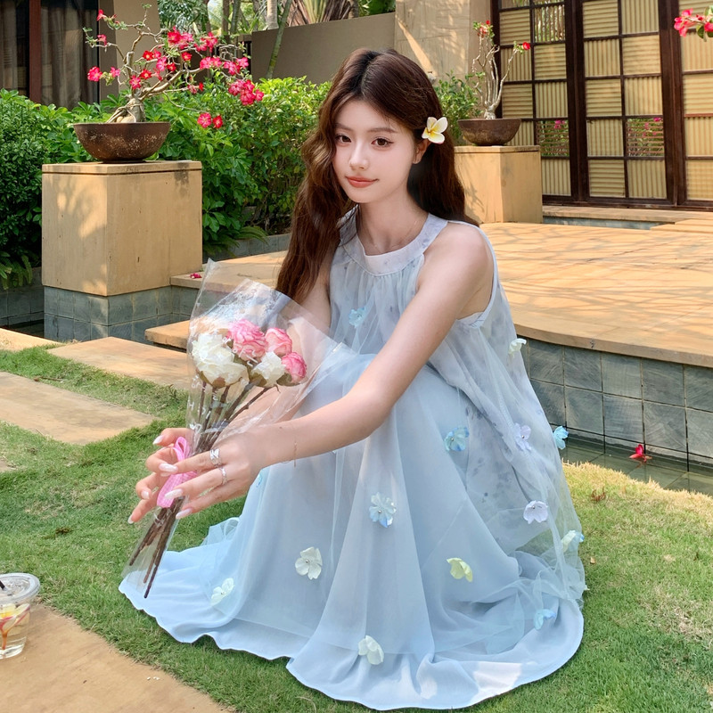 现货已出26韩系仙气儿立体花朵两件套裙RF2C518-2668-P160-K258,女装套装/套裙,浙宝237