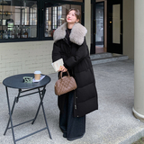 狐狸毛毛领现货25冬50鸭绒羽绒简约长款款ZB237-6693-p380-K569，女装羽绒服，浙宝237